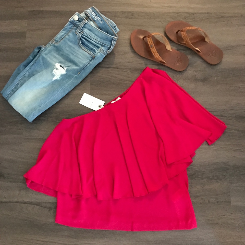 Lucky Brand One Shoulder Top
